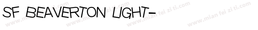 sf beaverton light字体转换